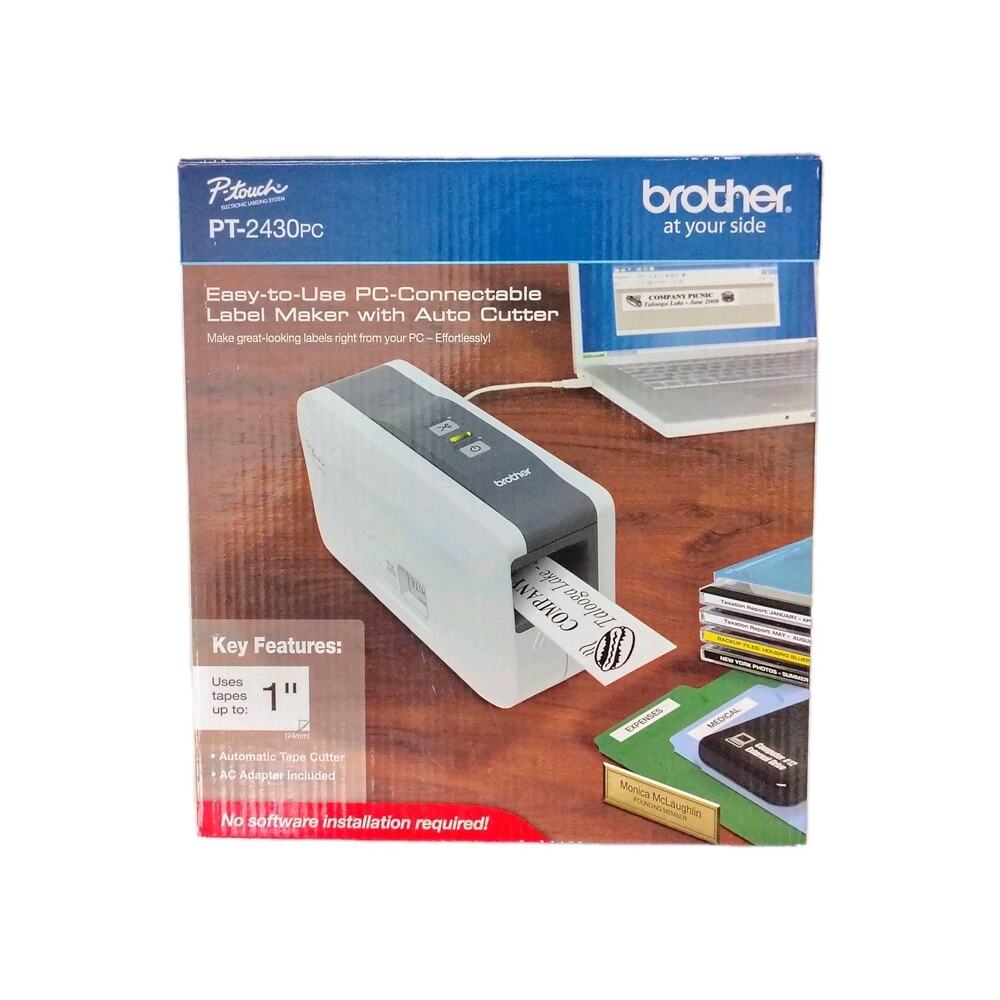 Brother P-Touch PT-2430PC Plug & Label Maker & Printer PC Connect Auto Cutter